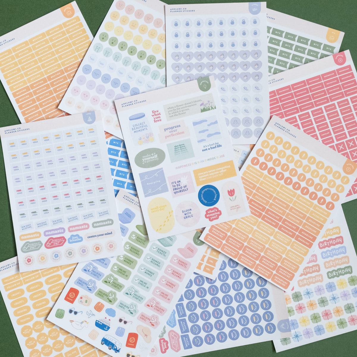 White Planner Stickers