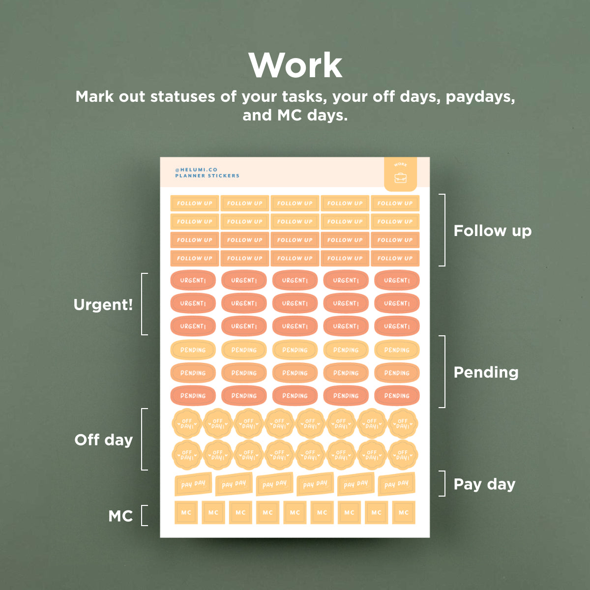 White Planner Stickers