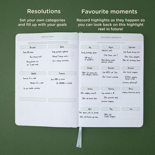 Hillside: 12-month Undated Weekly Planner