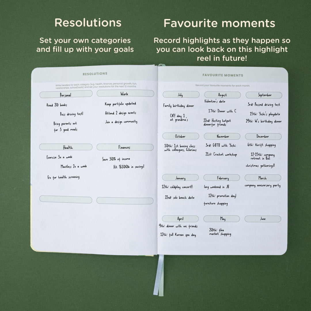 Hillside: 12-month Undated Weekly Planner