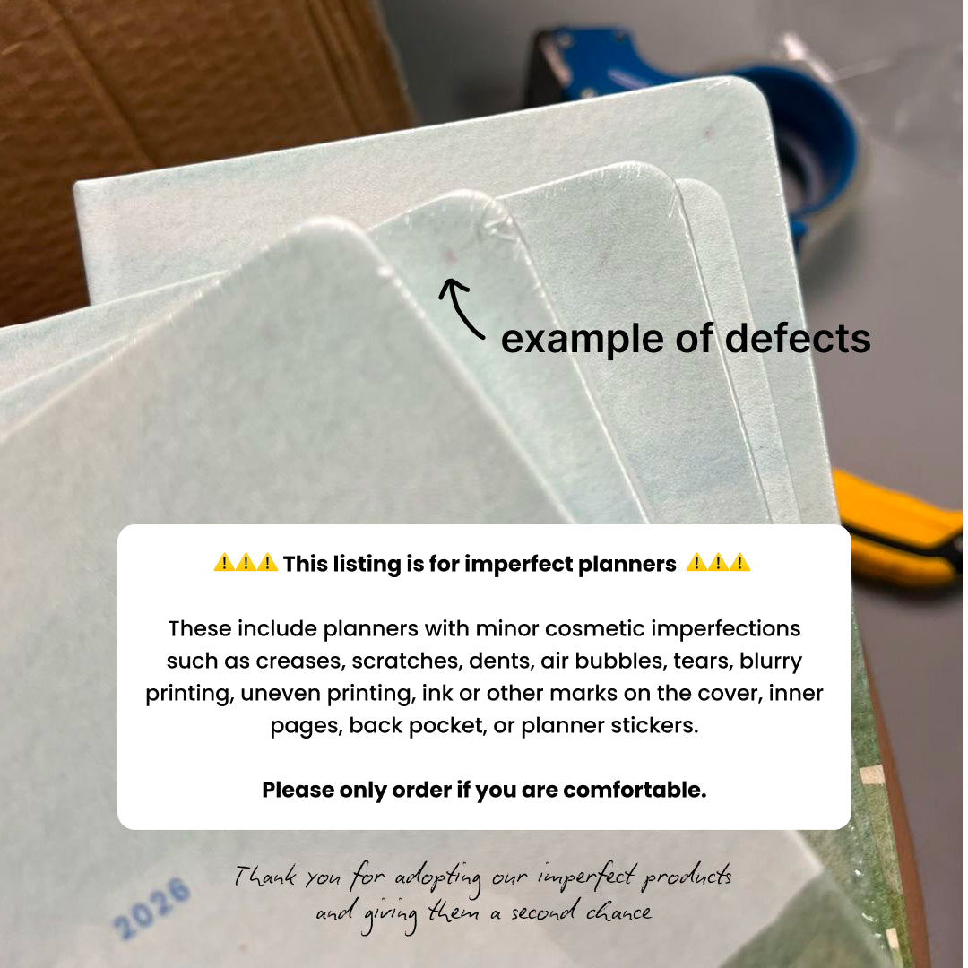 (SECOND CHANCE) 2026 Weekly Planners (Minor defects)