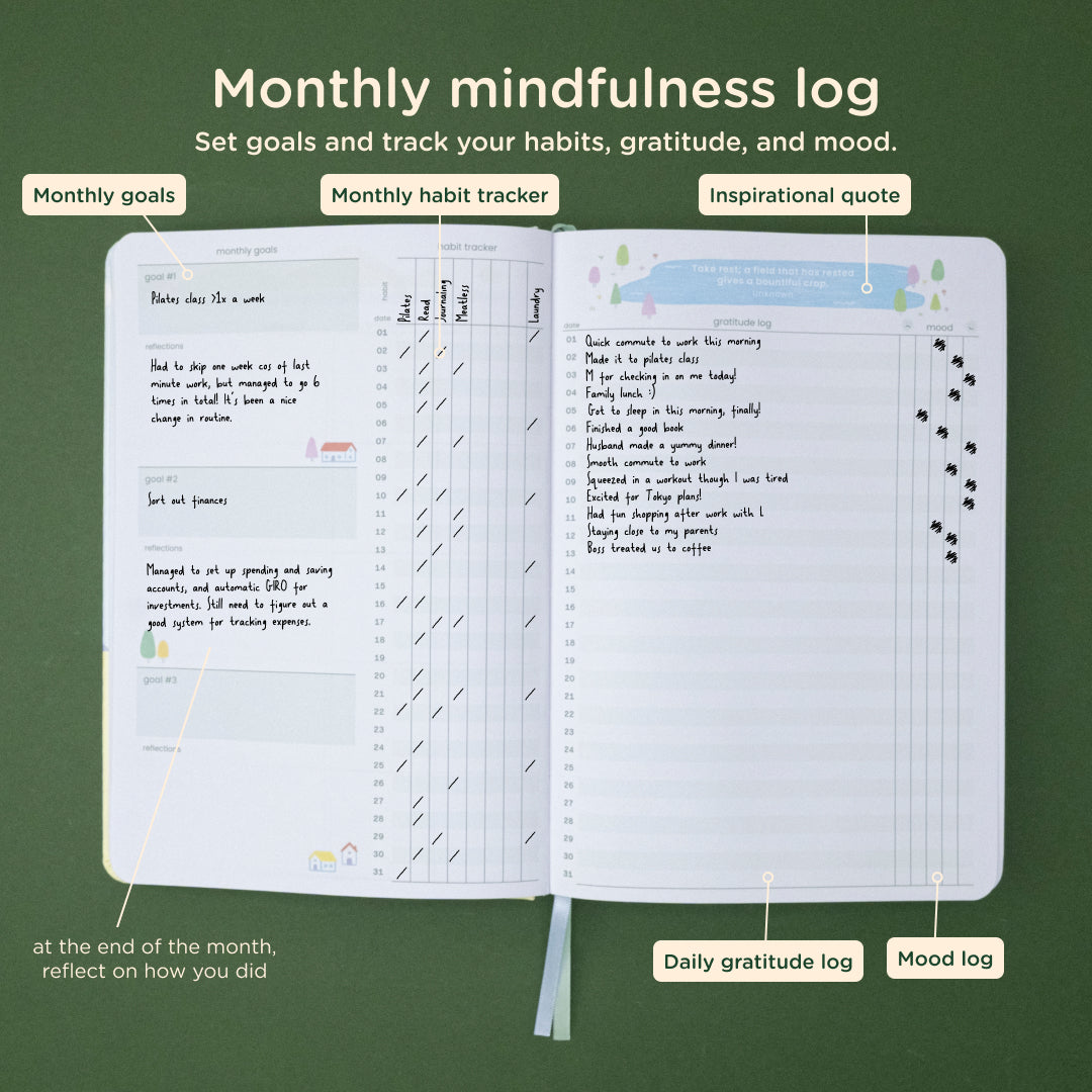 Hillside: 12-month Undated Weekly Planner