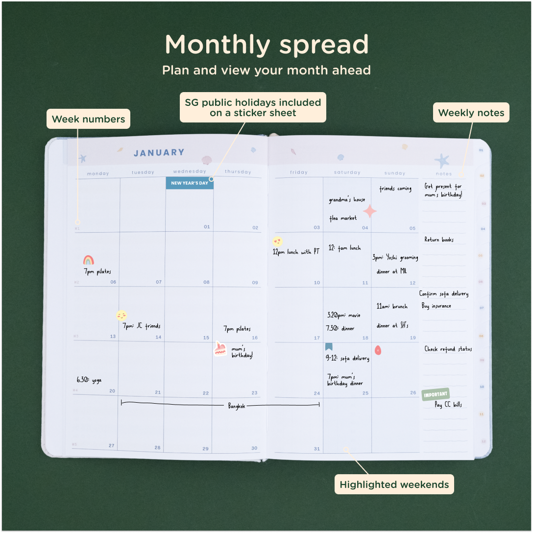 Coastline: 2025 Weekly Planner