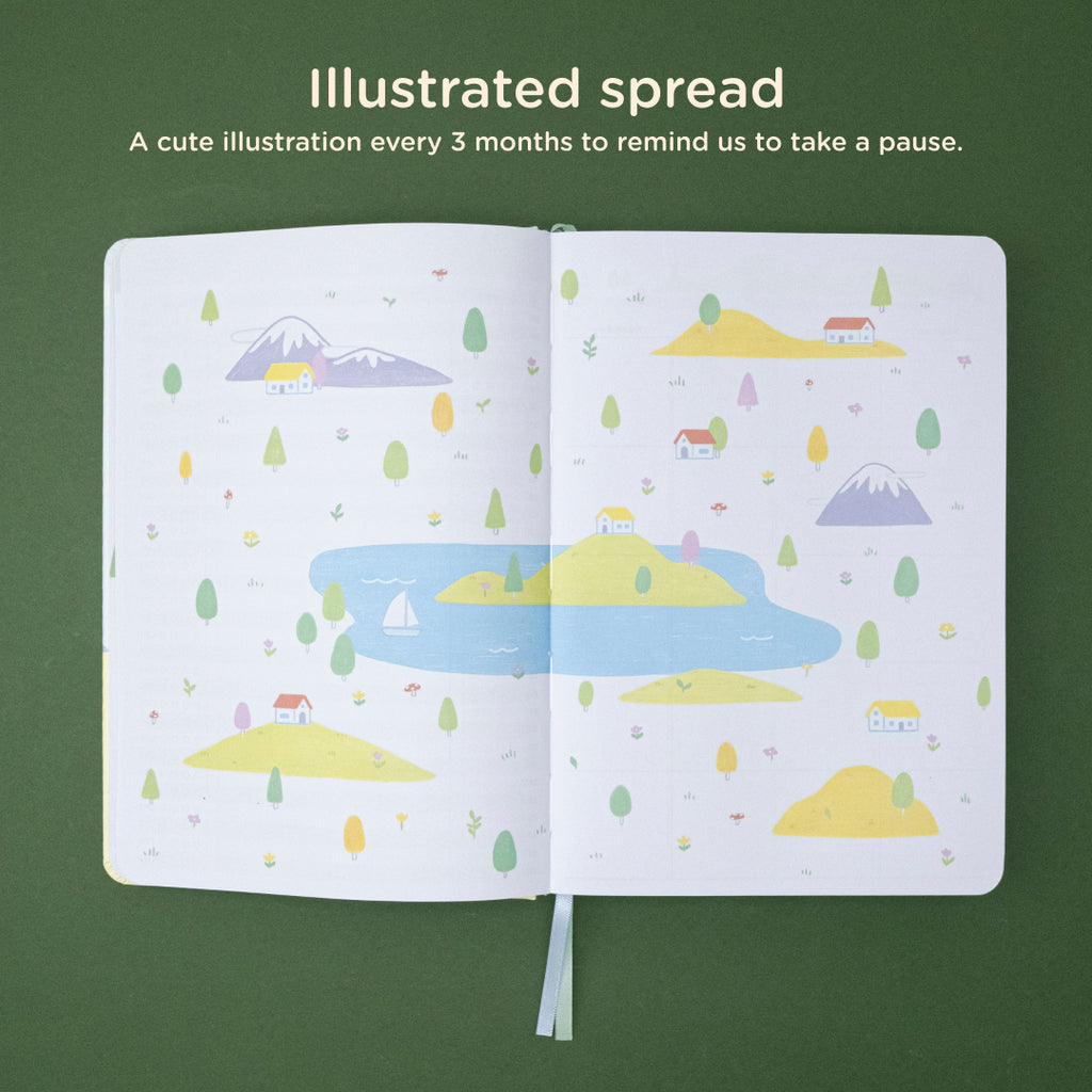 Hillside: 12-month Undated Weekly Planner