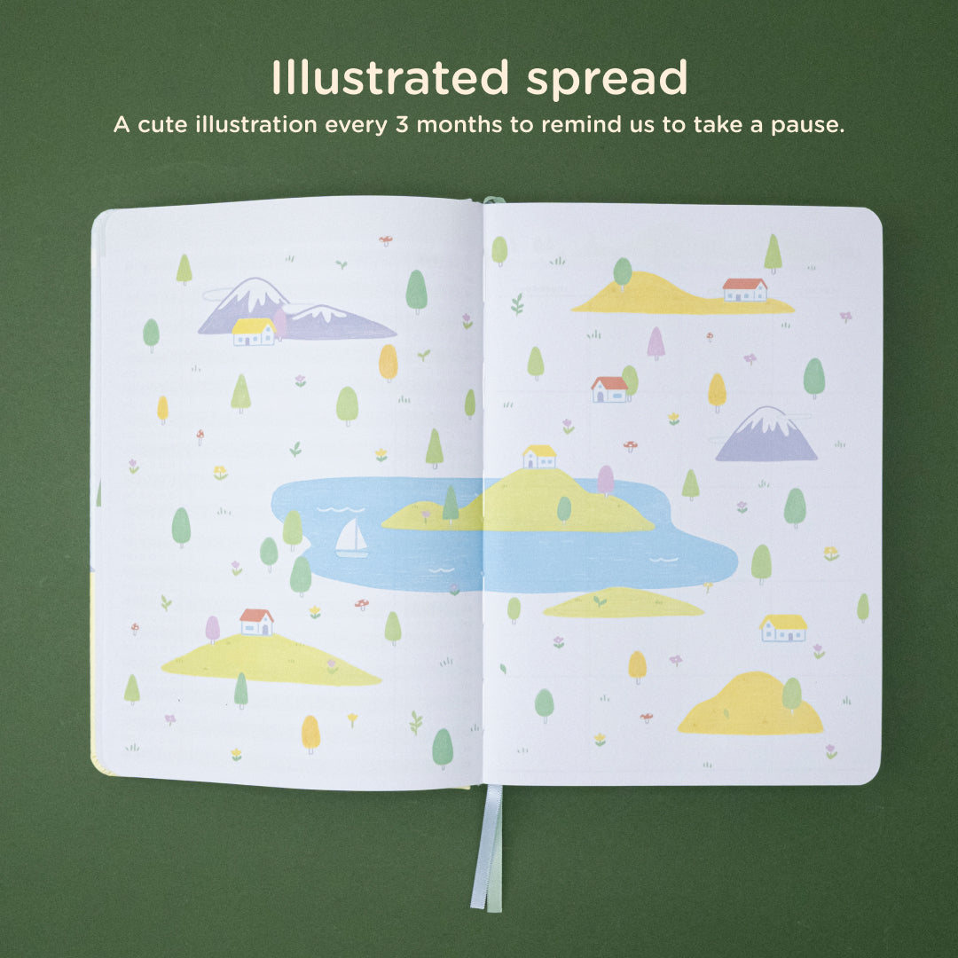 Hillside: 12-month Undated Weekly Planner
