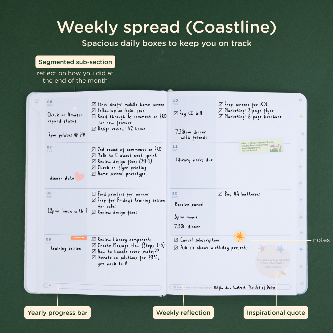 Coastline: 2025 Weekly Planner