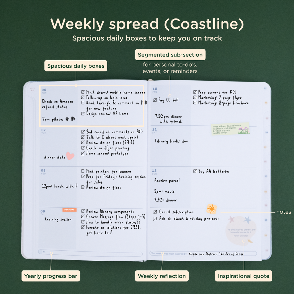 Coastline: 2025 Weekly Planner