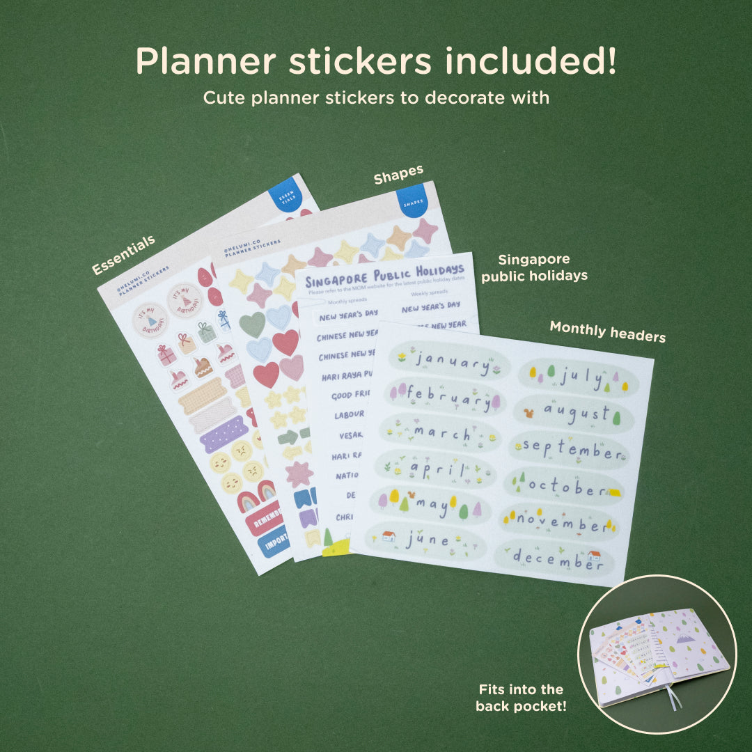 Hillside: 12-month Undated Weekly Planner
