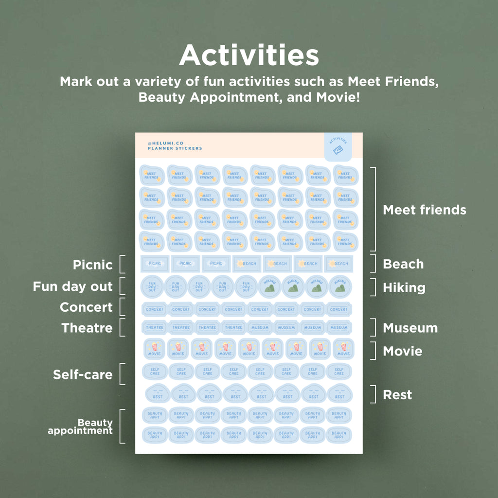 White Planner Stickers