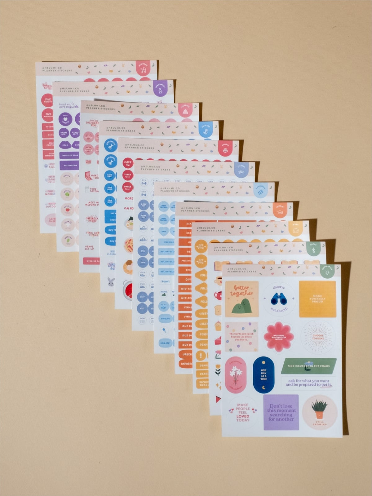 Pet Care - Colour-coded Planner Sticker Sheet