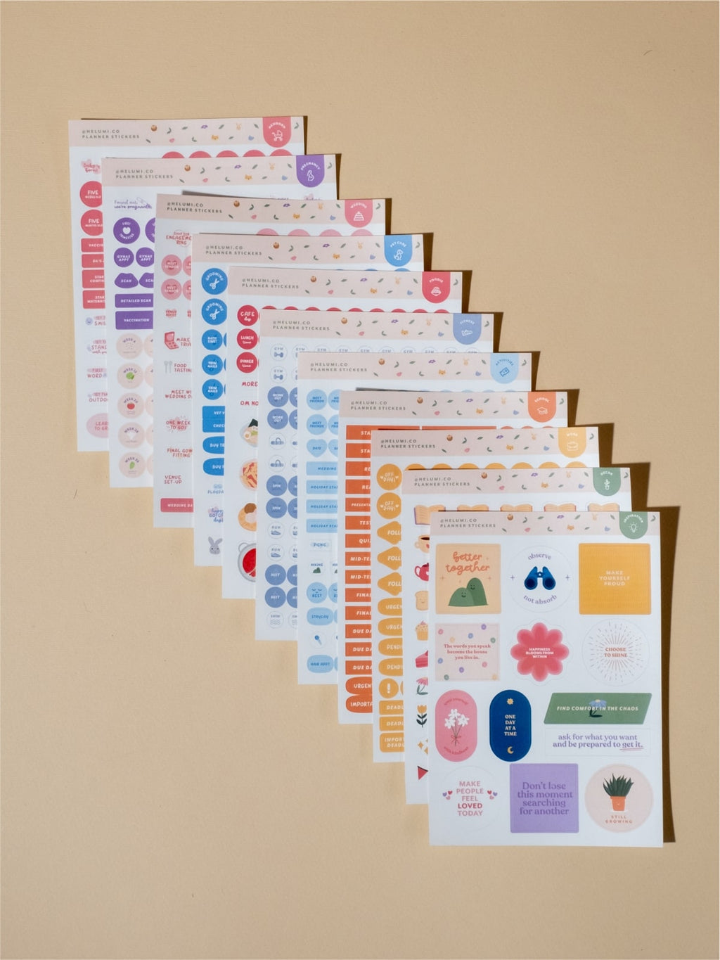 Decoration - Colour-coded Planner Sticker Sheet