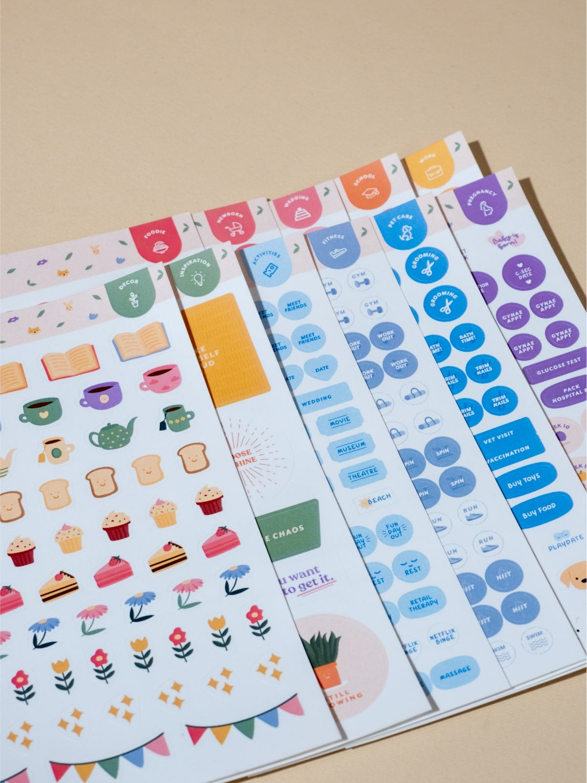 Newborn - Colour-coded Planner Sticker Sheet