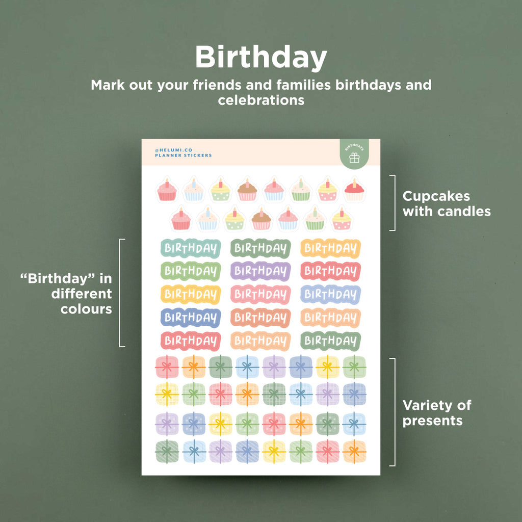White Planner Stickers