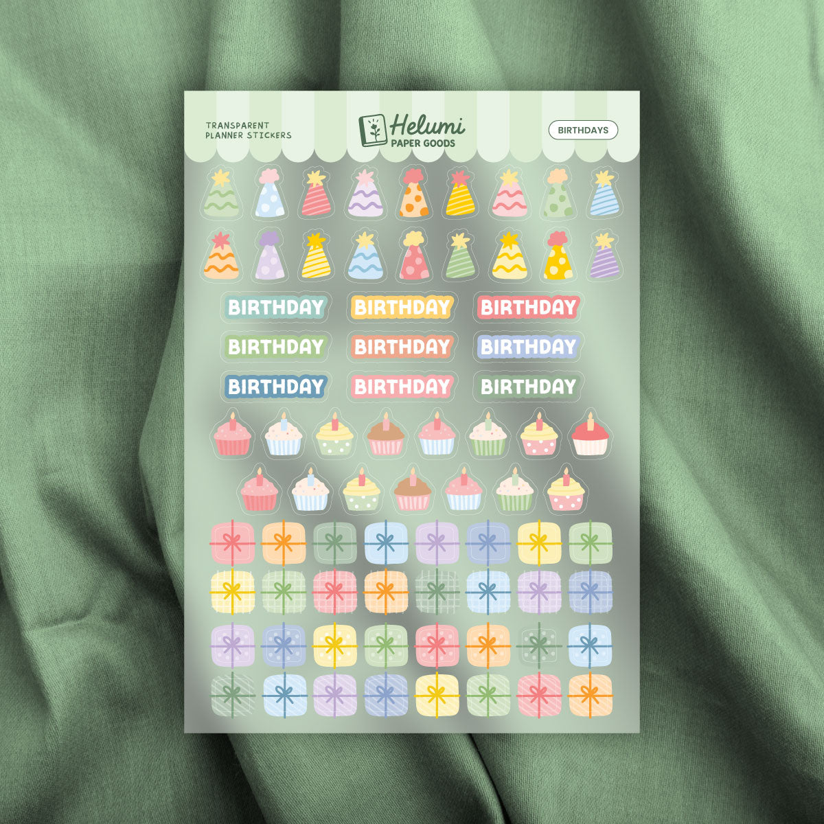 Birthdays sticker sheet