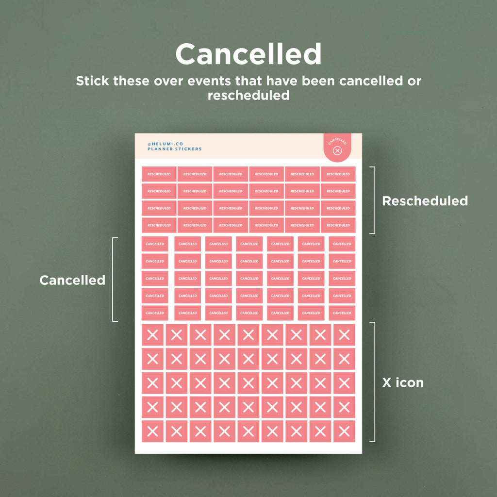 White Planner Stickers