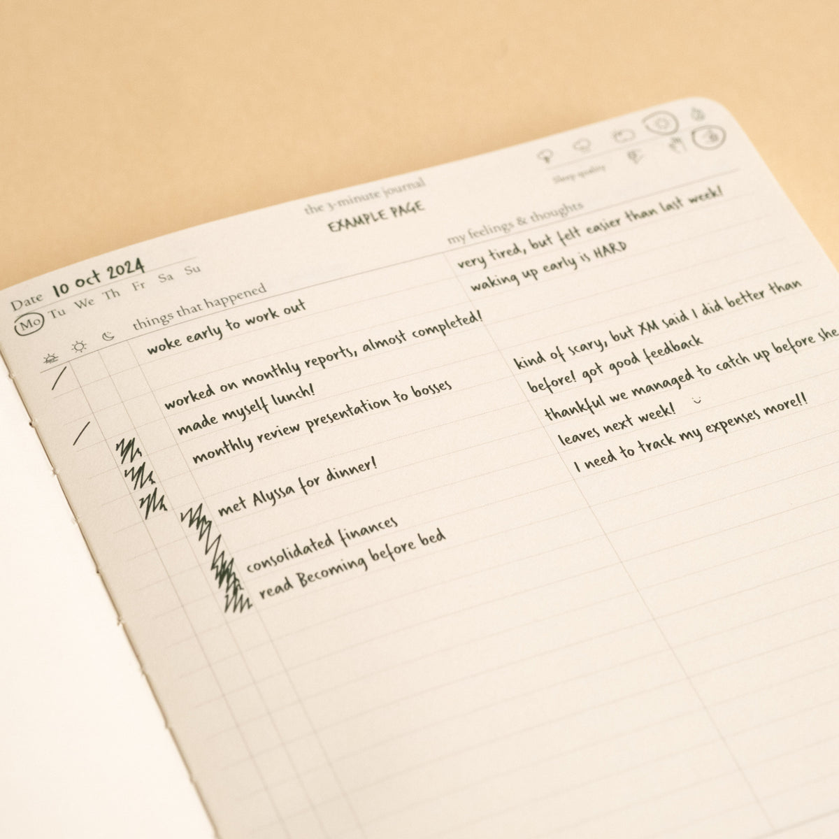 [WITH MINOR DEFECTS] The 3-Minute Journal for Busy People: Version 2