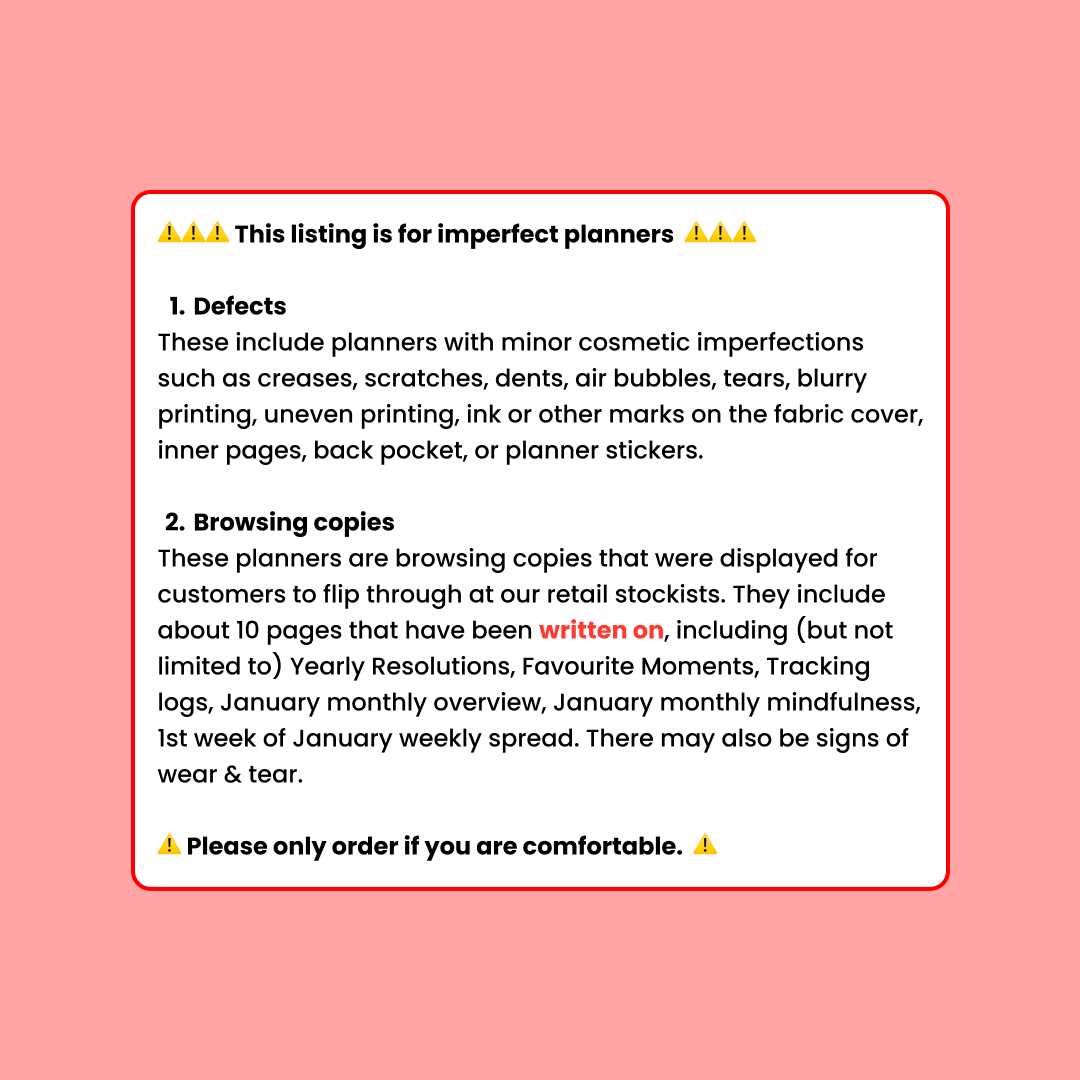 2025 Weekly Planners (Used browsing copies)