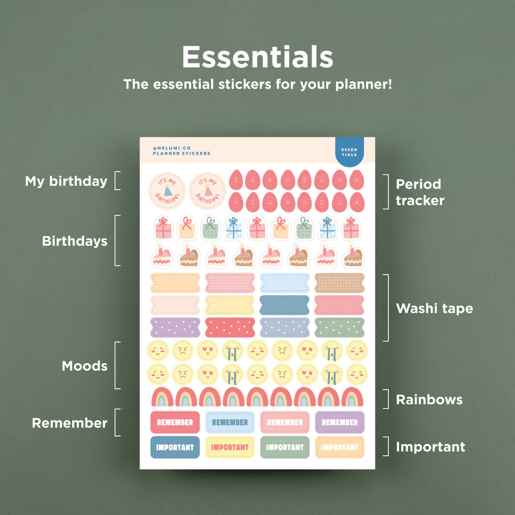 White Planner Stickers