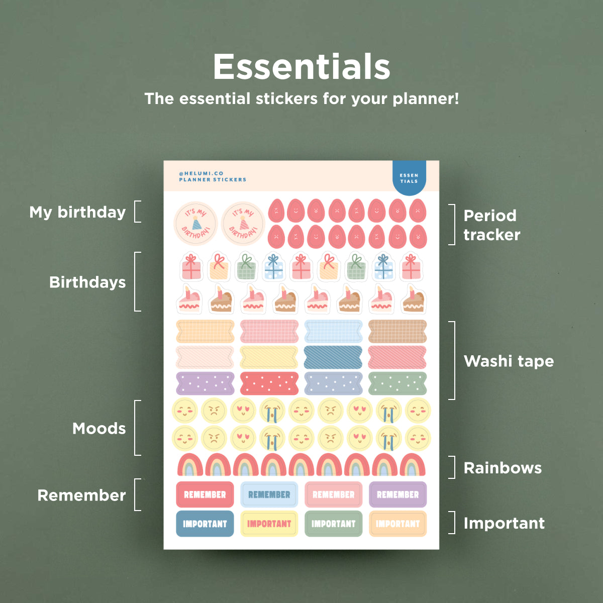 Functional Planner Stickers