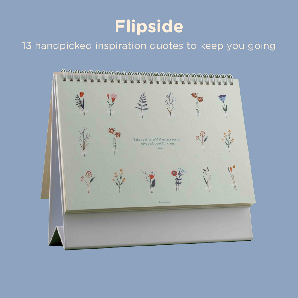 2025 Desk Calendar: Pastel florals