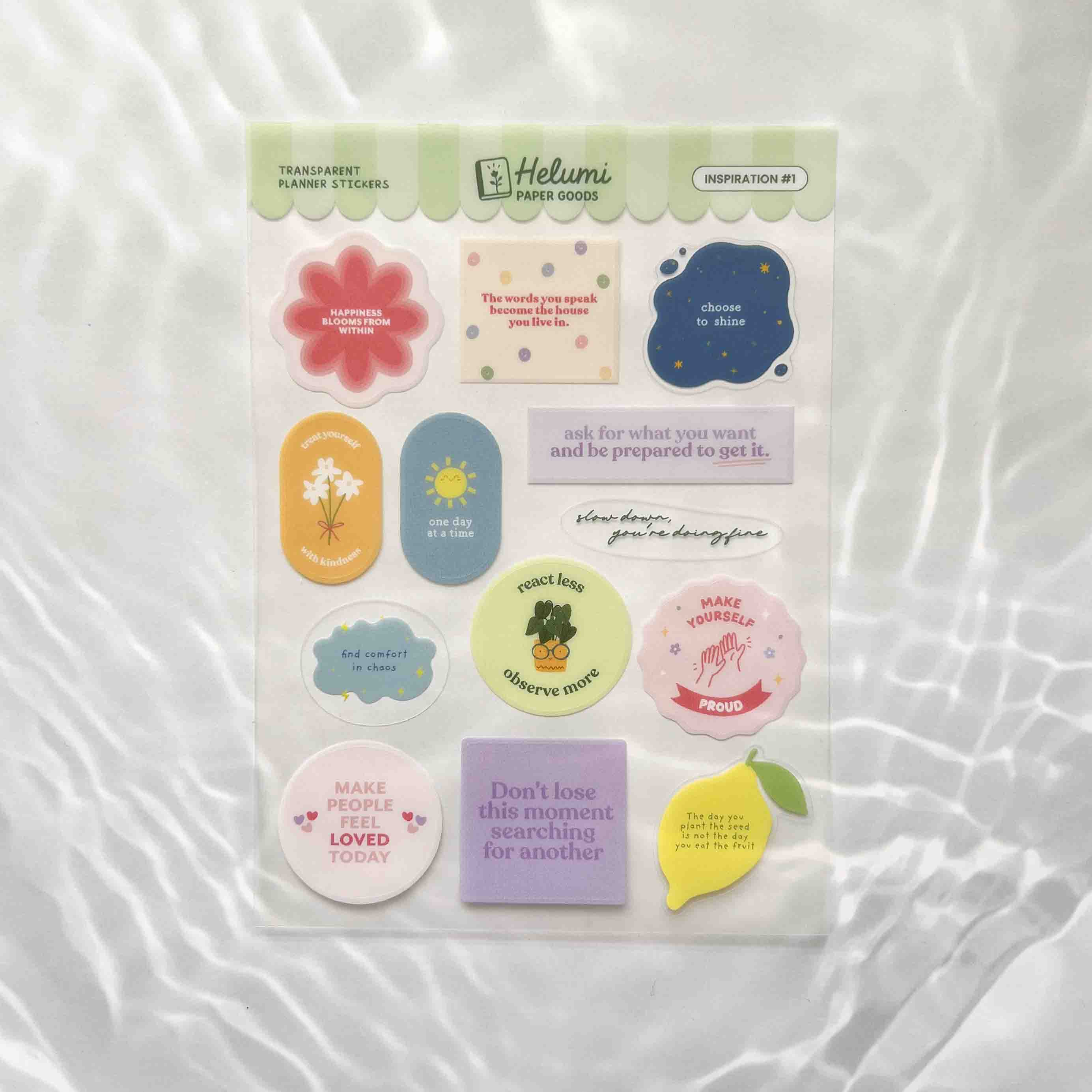 Inspiration stickers (Transparent)