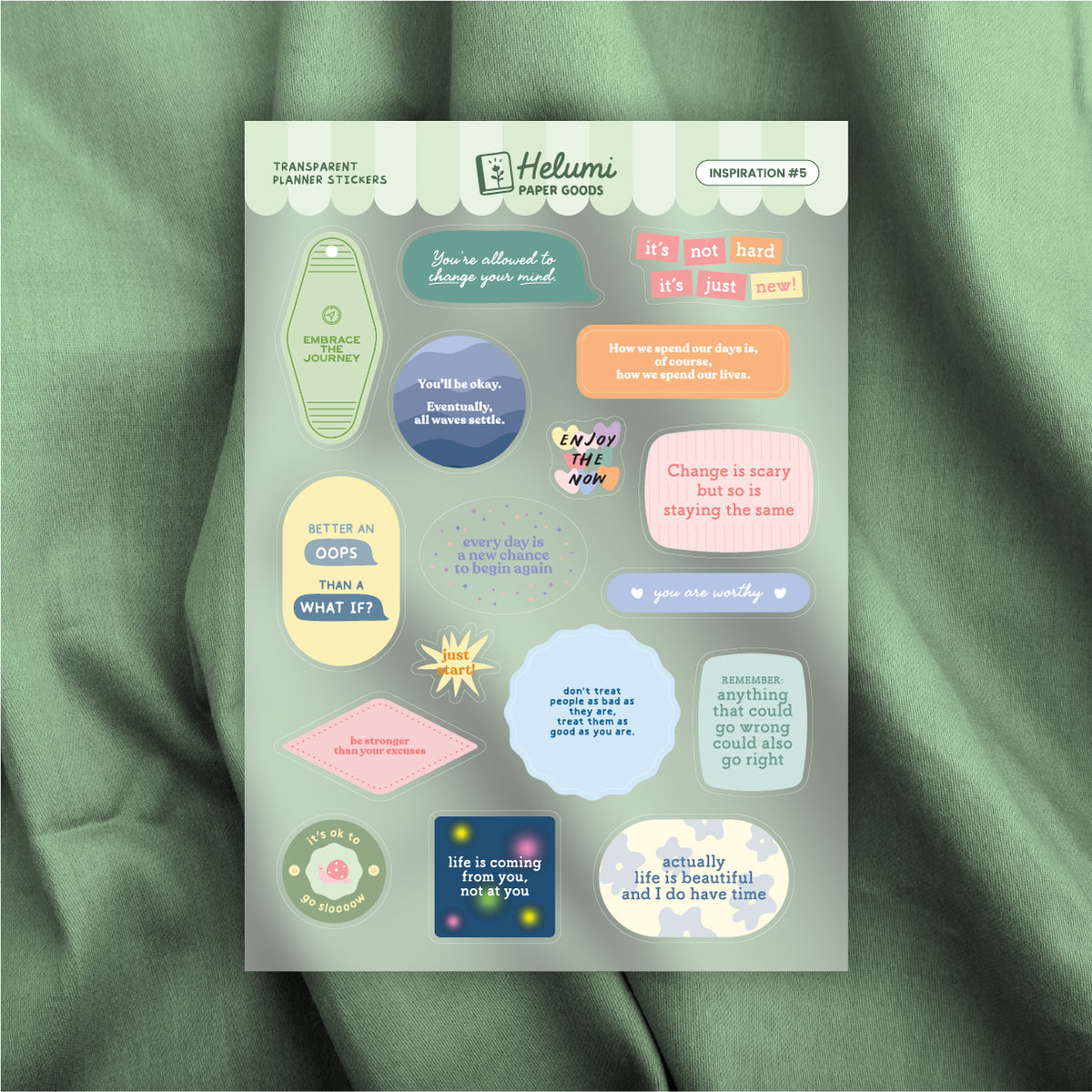 Inspiration sticker sheet (Transparent)