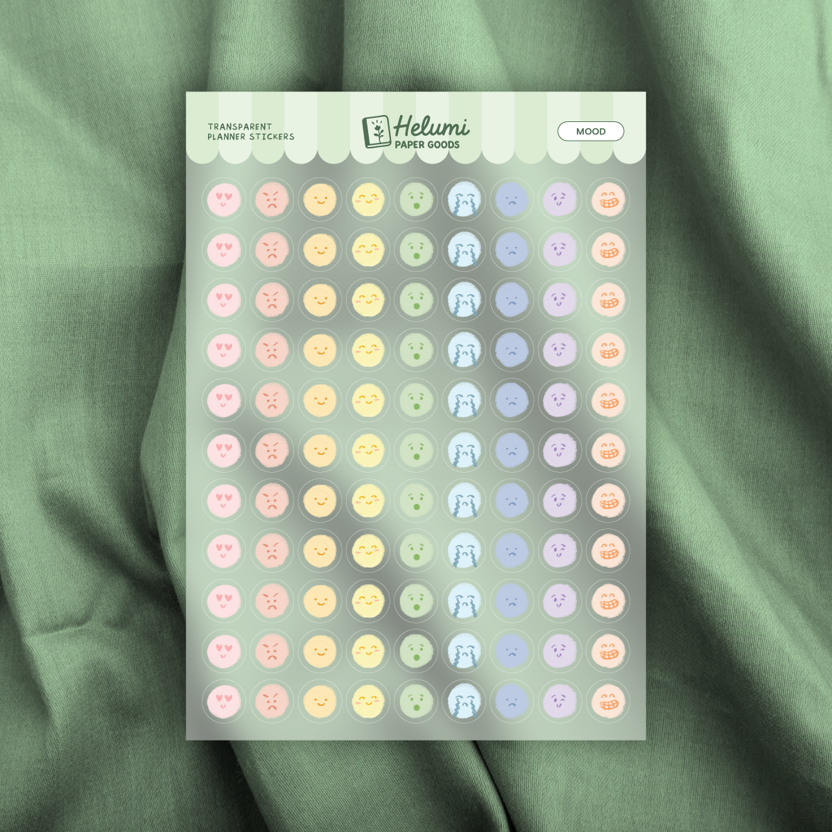 Mood sticker sheet