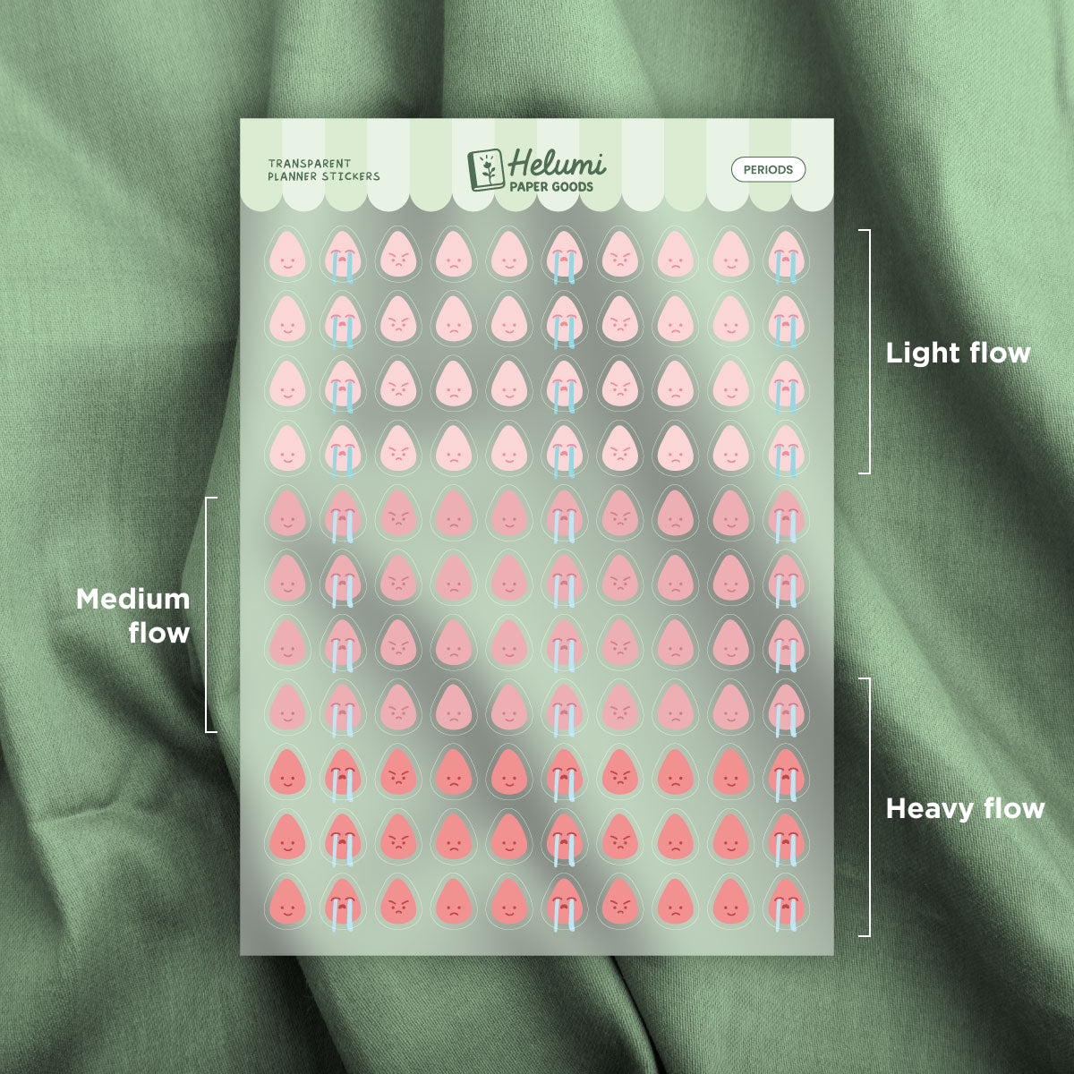 Periods sticker sheet