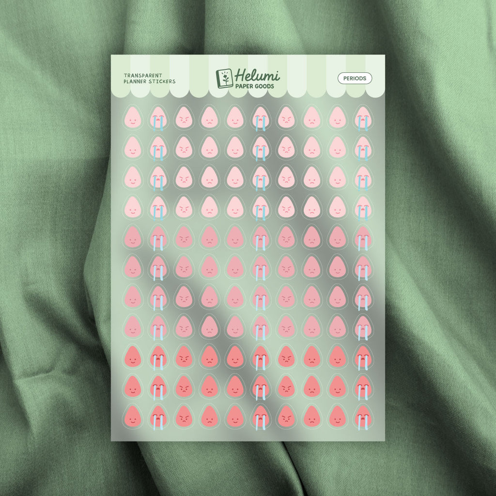 Periods sticker sheet