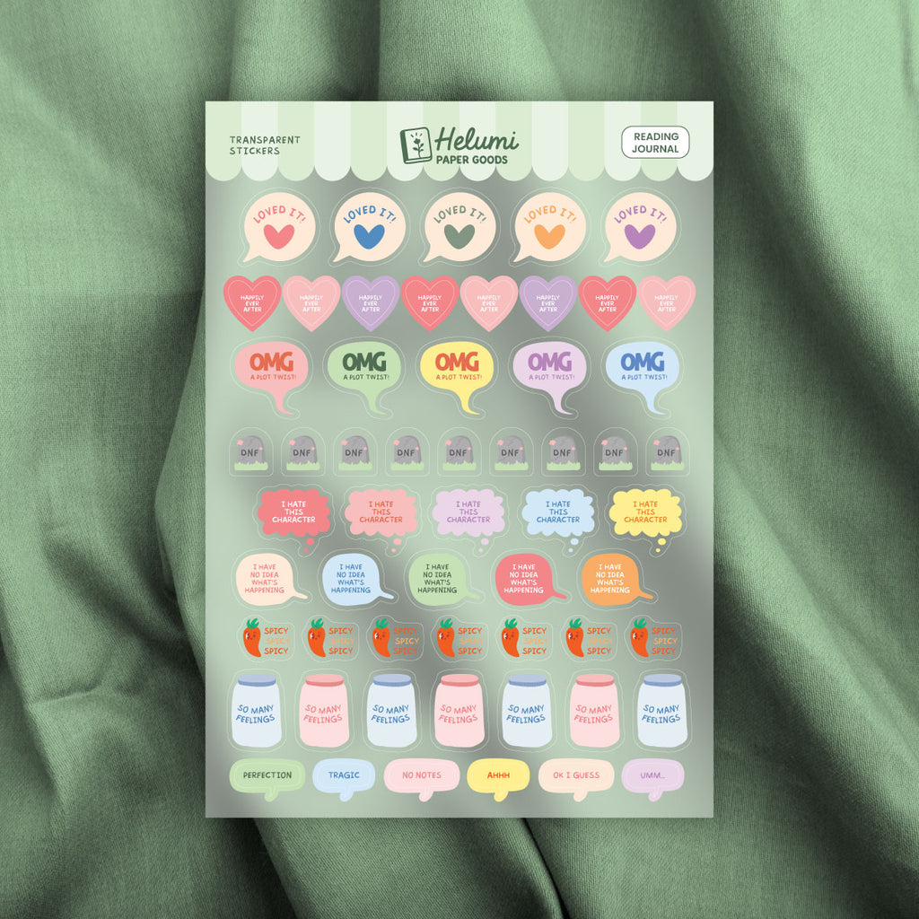 Reading Journal sticker sheet
