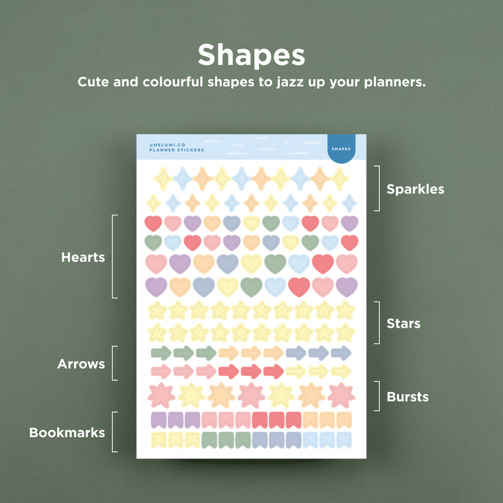 Shapes - Planner Sticker Sheet