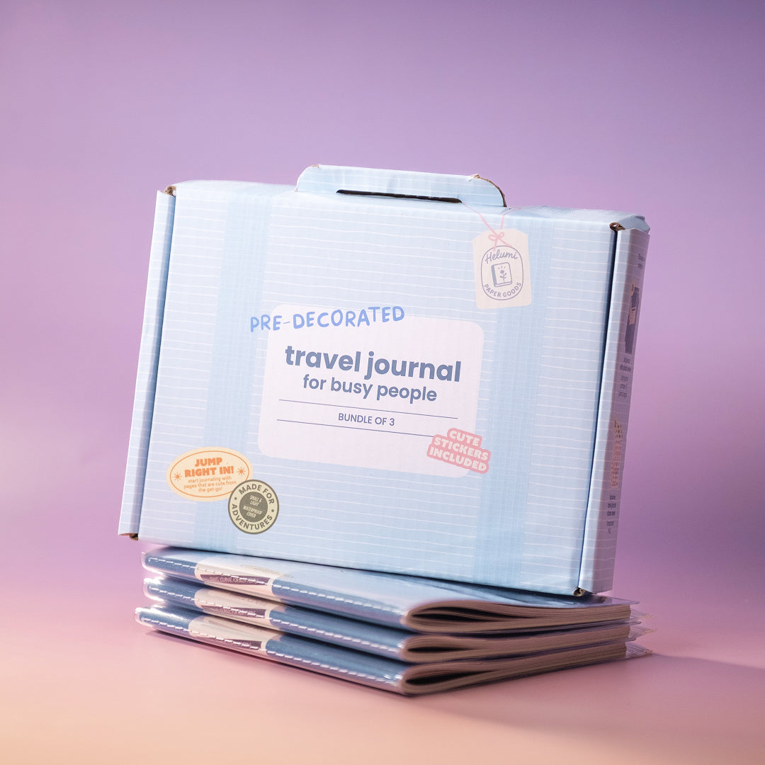 Pre-Decorated Travel Journal (bundle of 3)