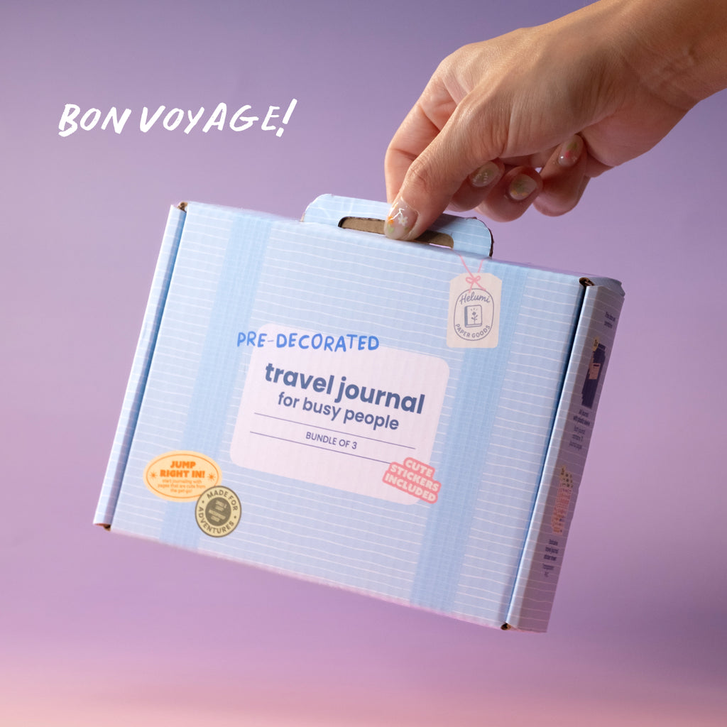 Pre-Decorated Travel Journal (bundle of 3)