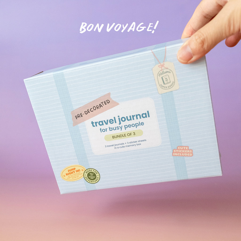 Pre-Decorated Travel Journal (bundle of 3) V2