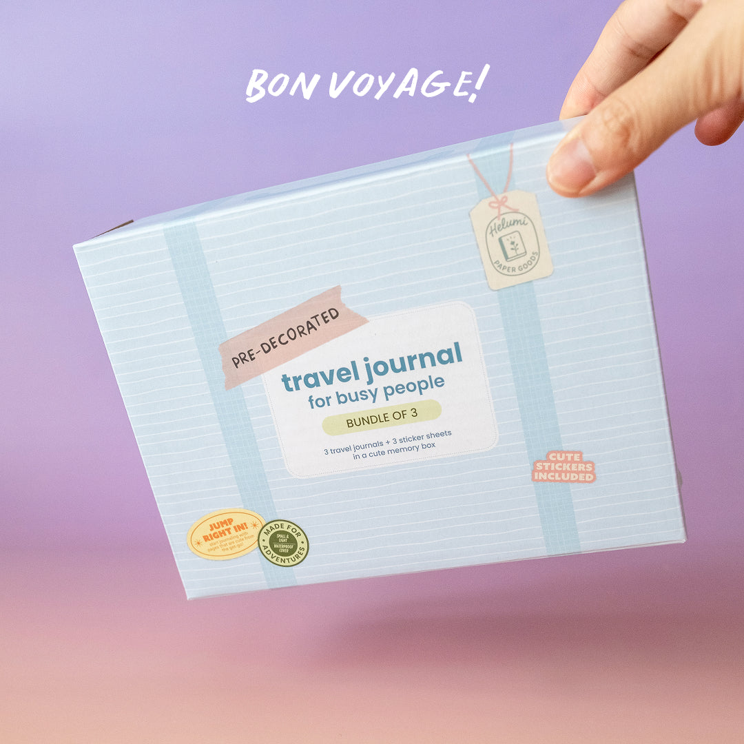 Pre-Decorated Travel Journal (bundle of 3) V2