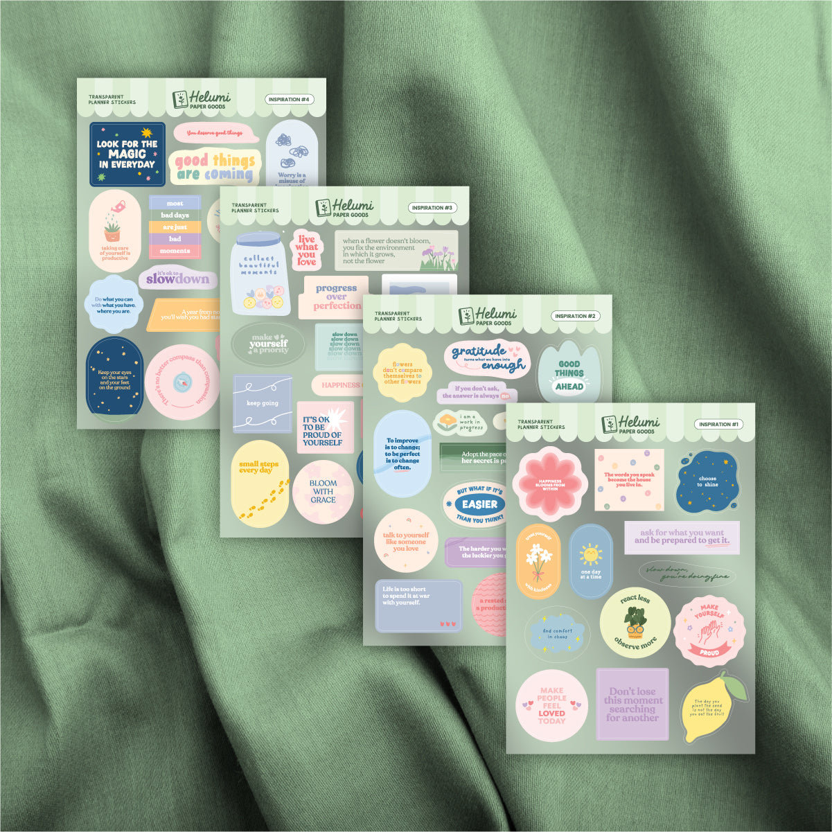 Inspiration sticker sheet (Transparent)