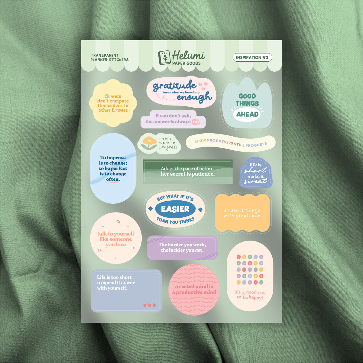 Inspiration sticker sheet (Transparent)