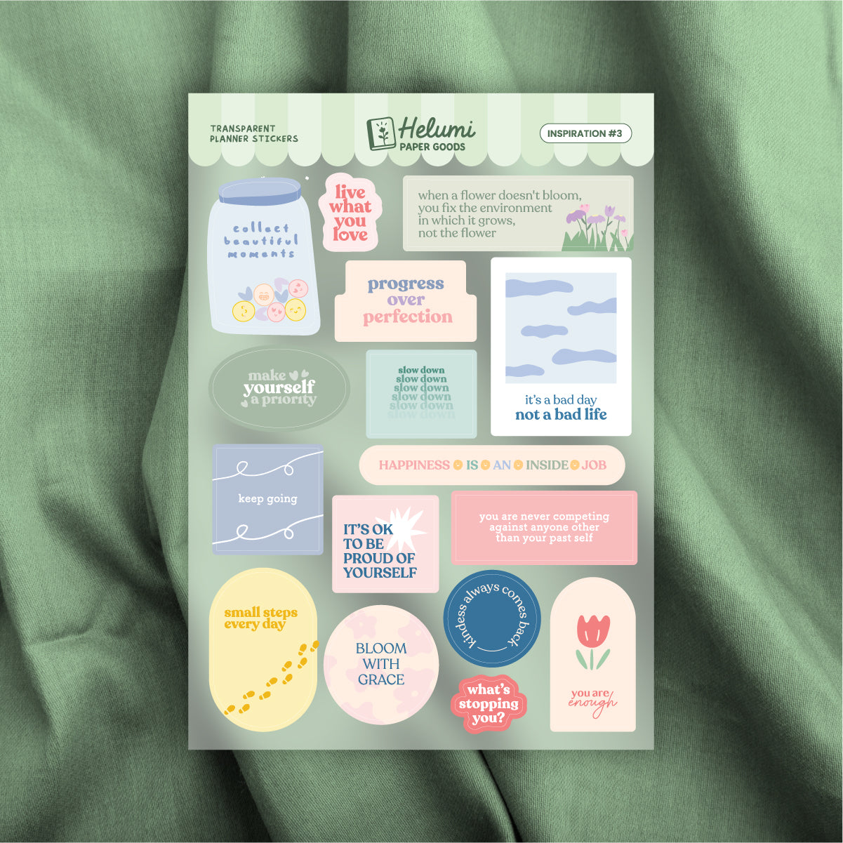 Inspiration sticker sheet (Transparent)