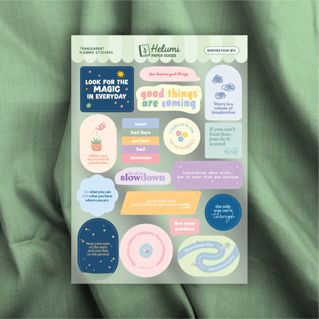 Inspiration sticker sheet (Transparent)