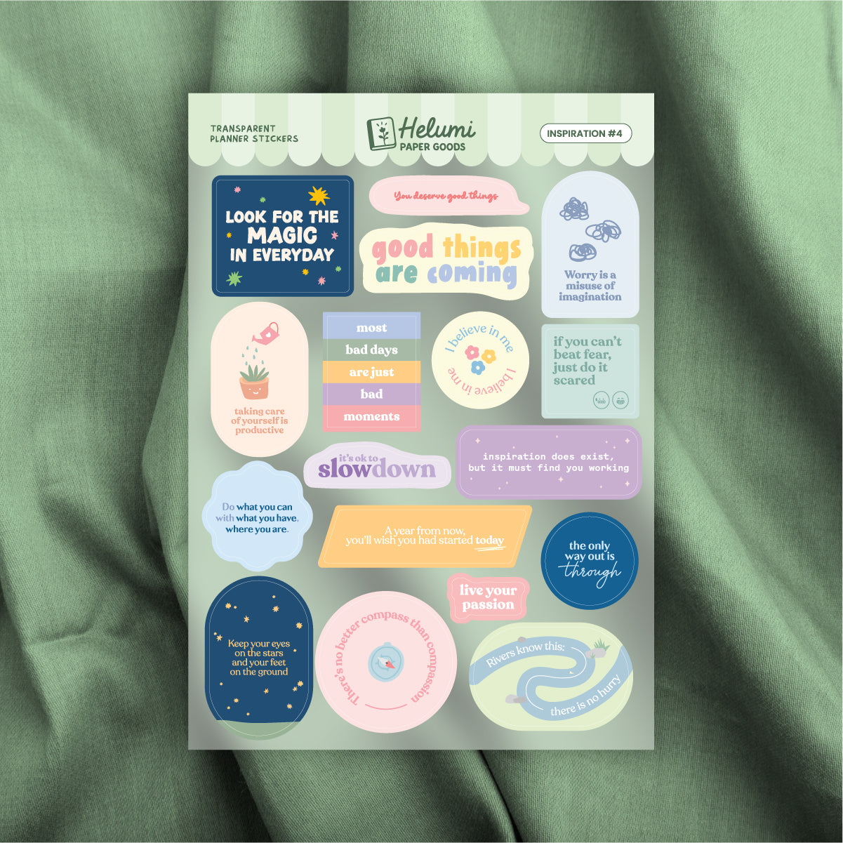 Inspiration sticker sheet (Transparent)