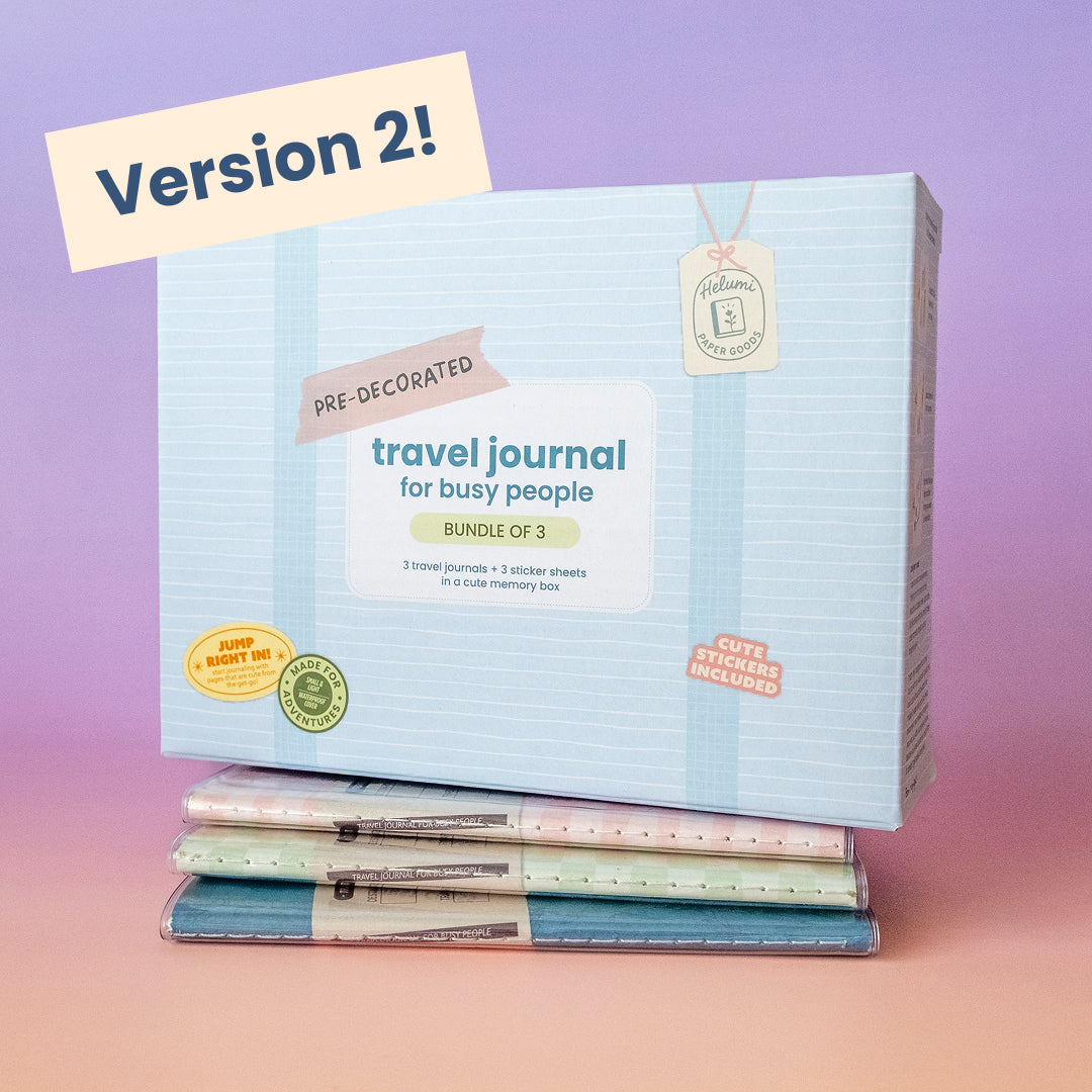 Pre-Decorated Travel Journal (bundle of 3) V2