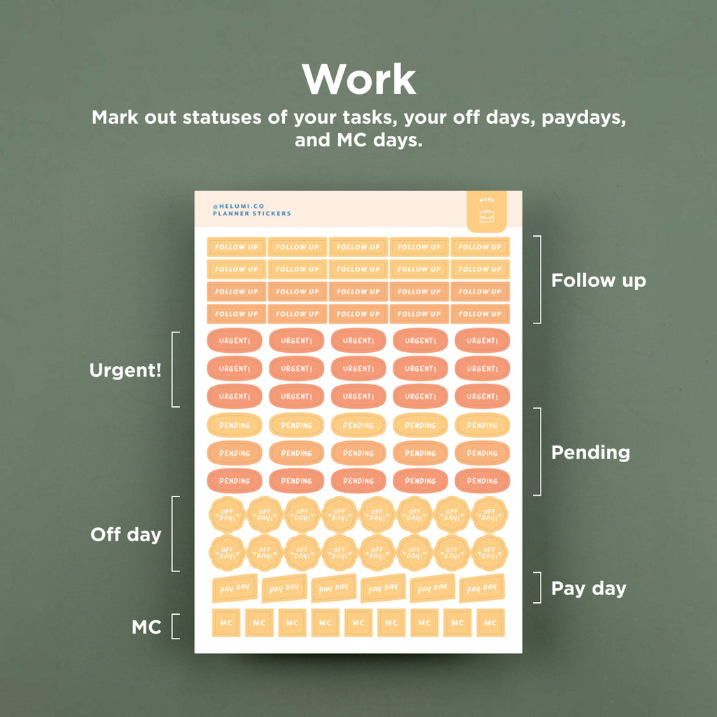 White Planner Stickers